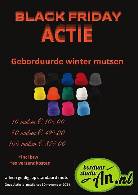 Black Friday actie - Reclame en Borduurstudio An Zuidbroek